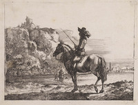 KG 15905
<br/>
Ruiter aan een rivieroever
<br/>
<em>Maes, Dirck (1659-1717)</em>